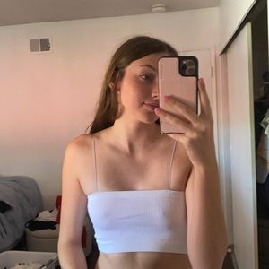 Basic white crop top